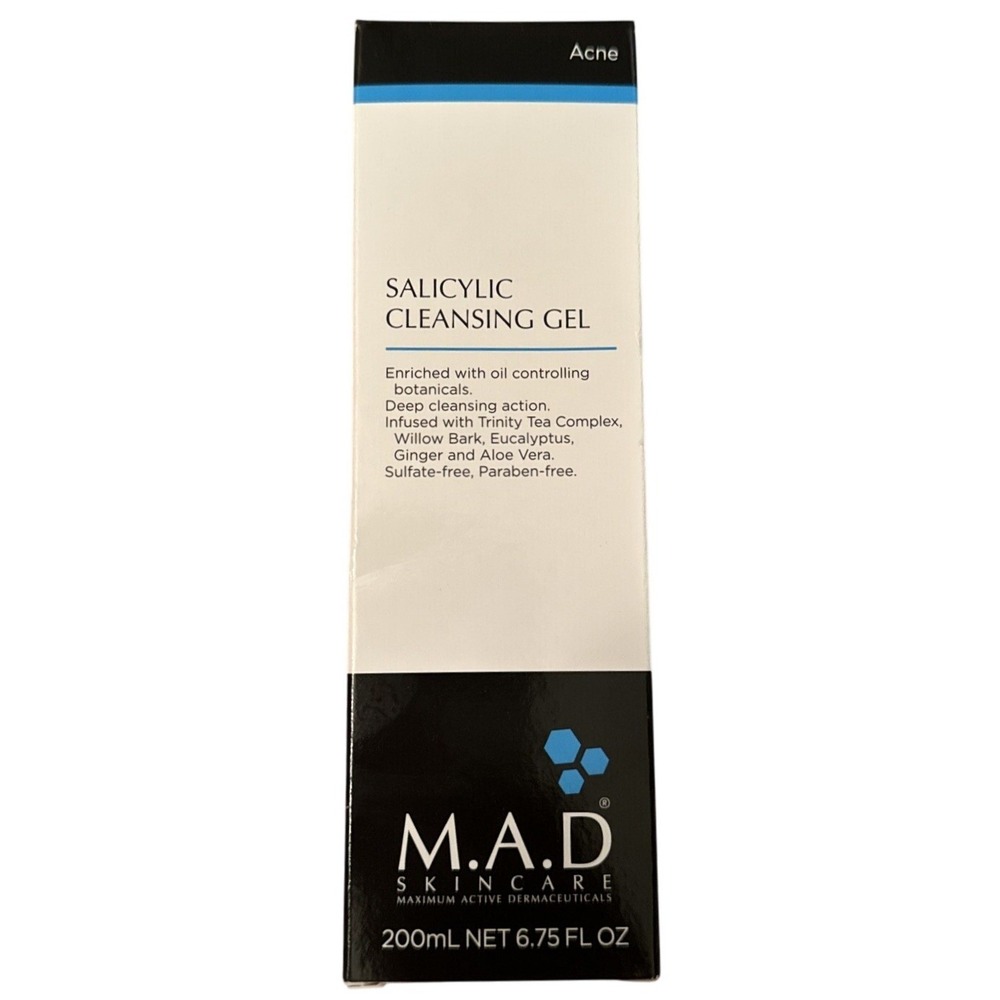 M.A.D. Skincare Salicylic Acid Cleansing Gel,‎ Full Size 6.75 oz NIB sealed
